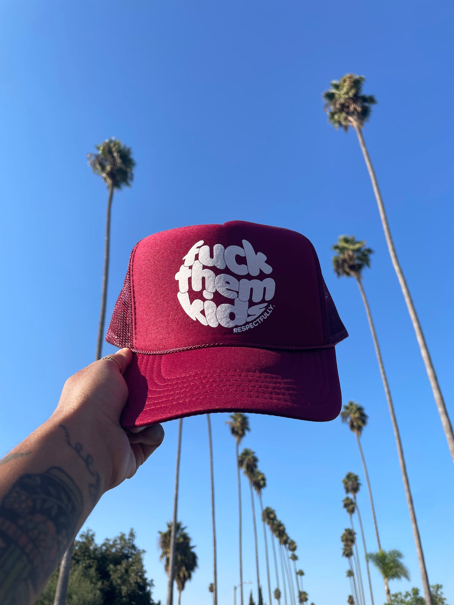 Burgundy Trucker.