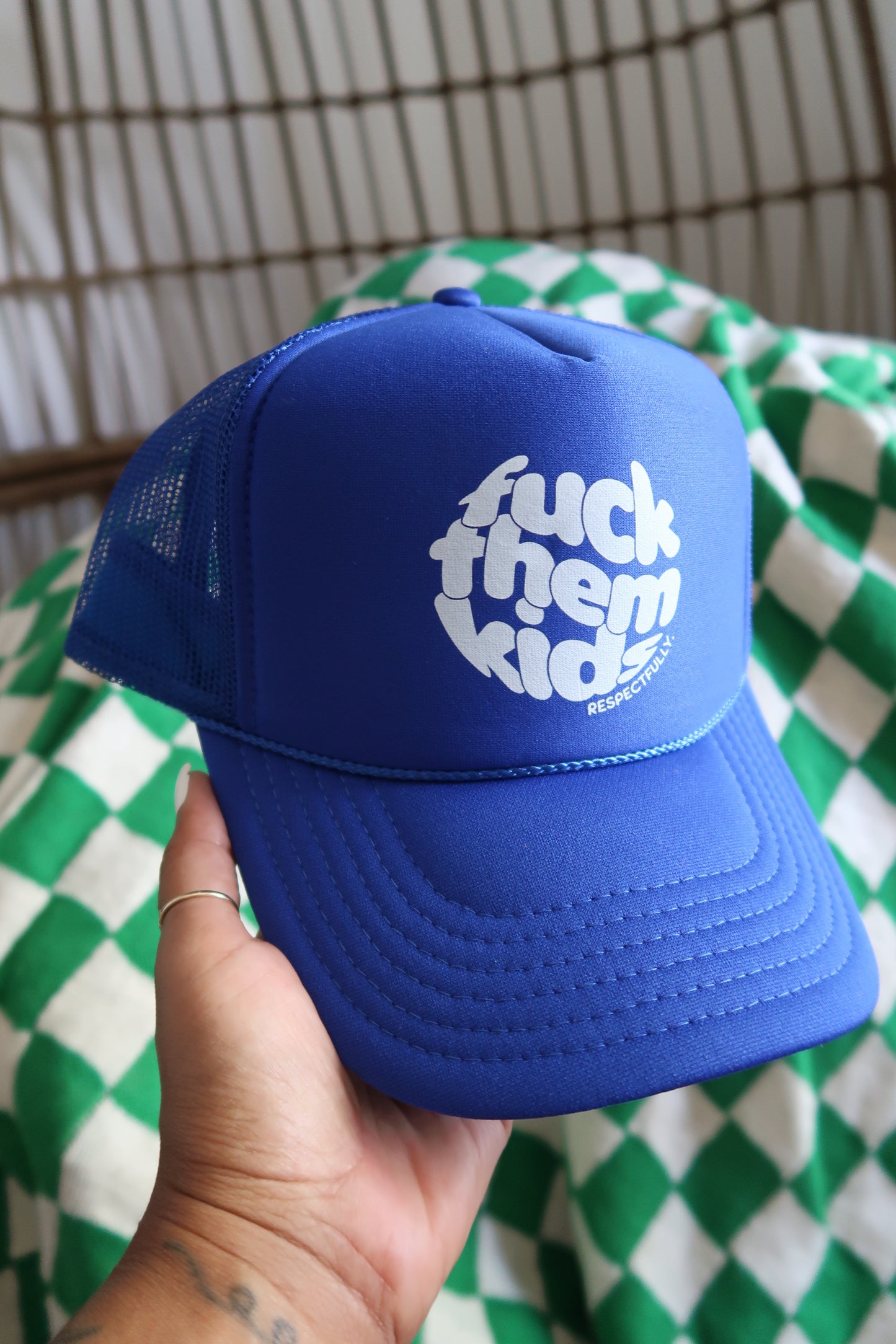 Royal Blue Trucker.
