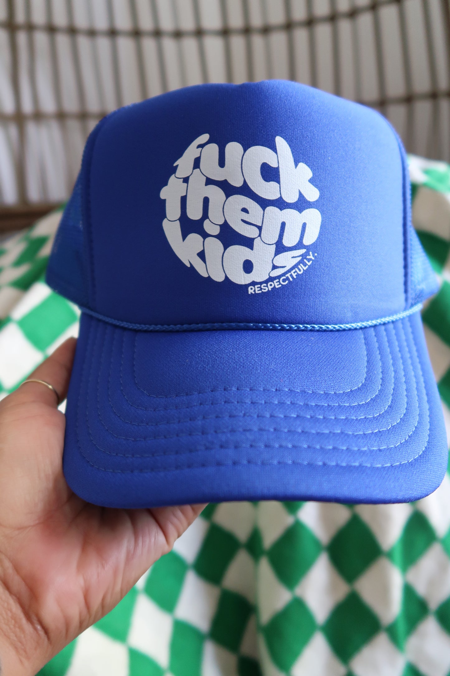 Royal Blue Trucker.