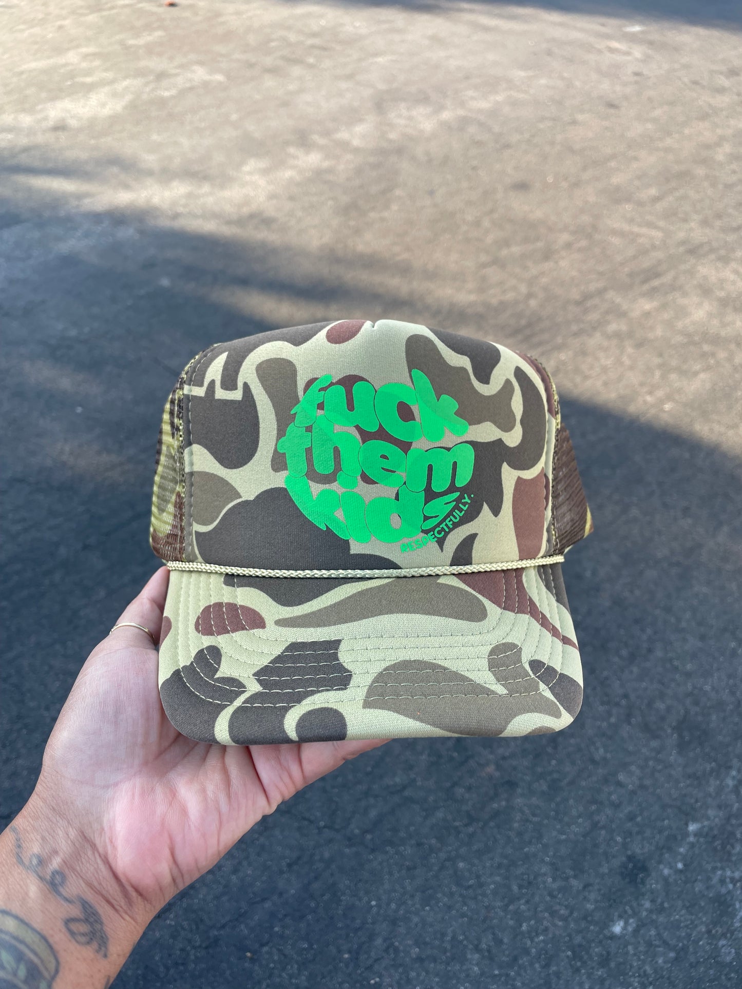 Full Camo Green Trucker.