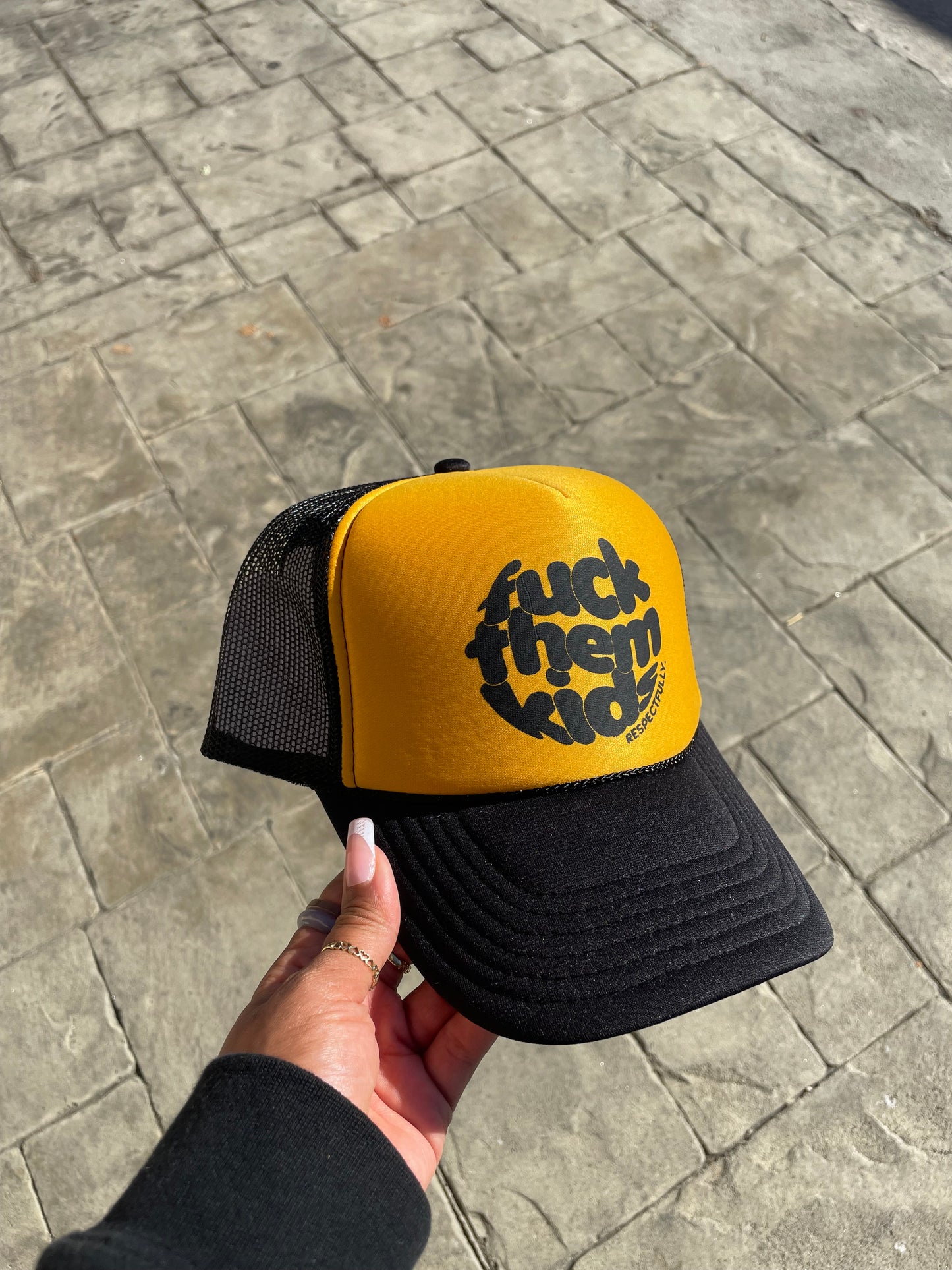 Black & Yellow Trucker