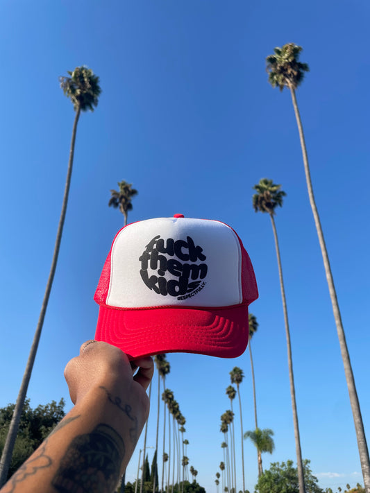 Red + White Trucker.