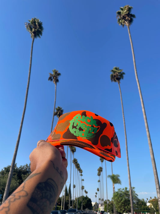 Full Camo Orange Trucker.